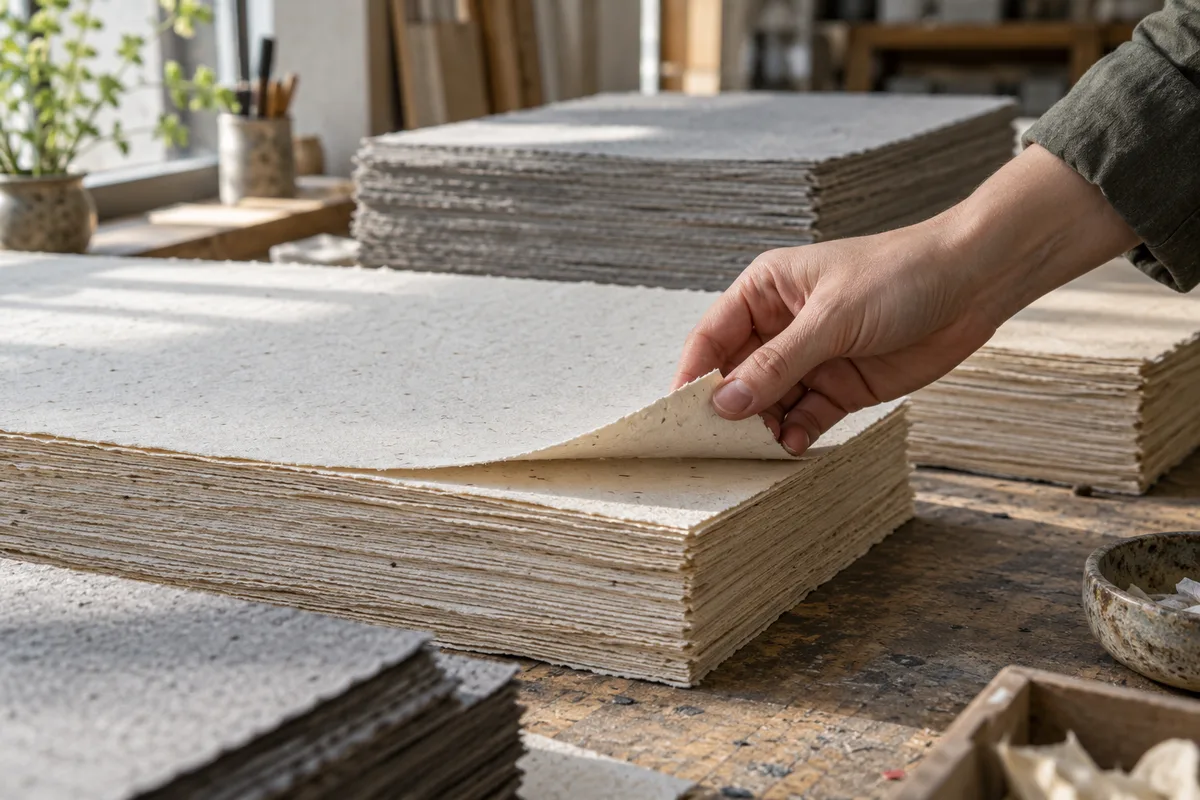 Papier recyclé pour ses imprimés : labels, rendu et usages